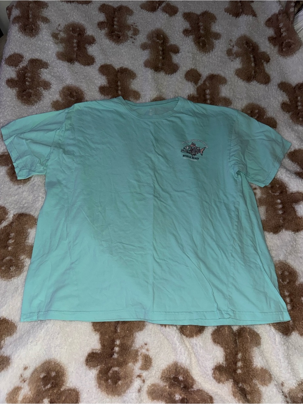 Mint Short Sleeve Graphic Tee - Unbranded